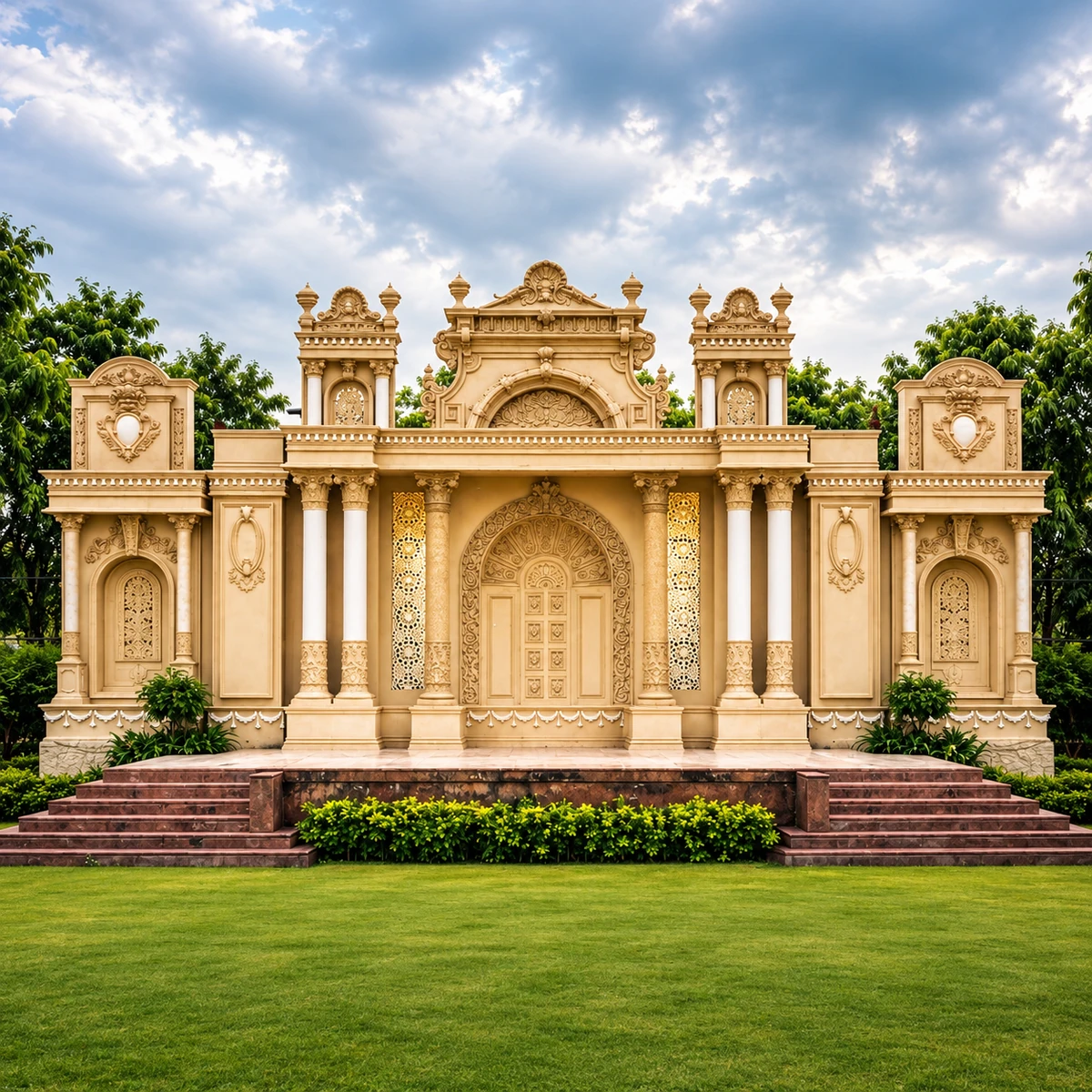 Royal Fiber Art Wedding Stage